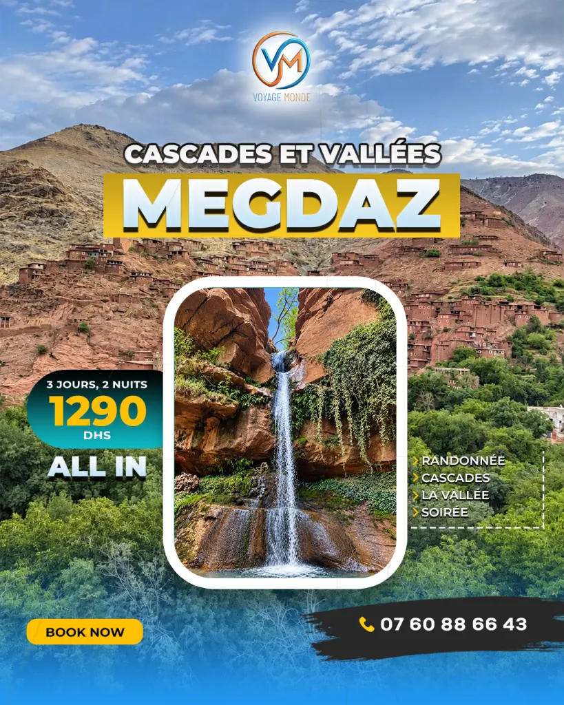 Affiche : Cascades et vallées – Megdaz
