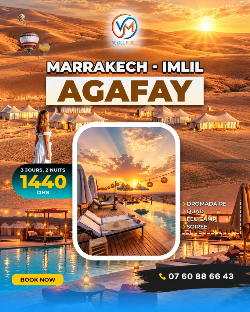 Affiche : Marrakech – Imlil – Agafay